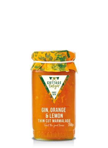 Cottage Delight Gin, Orange & Lemon Thin Cut Marmalade