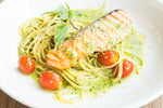 2 Salmon Portions With Pesto Butter